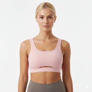 Aéropostale Seriously Soft Seamless Baby Pink Keyhole Bralette Size S